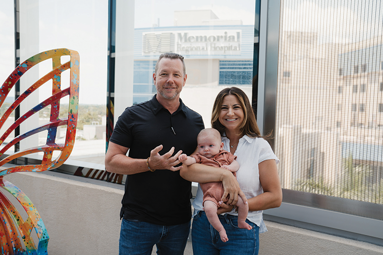 Baby Beau and his parents, Kristin and Nate